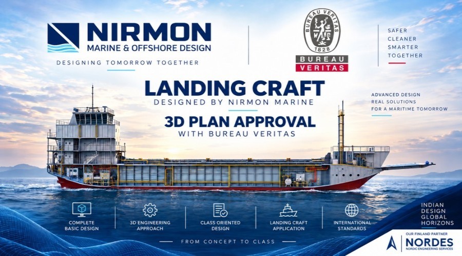 Nirmon Advances Indian Ship Design with 3D Plan Approval with Bureau Veritas